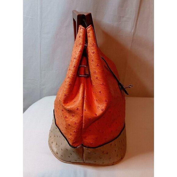 Hananel Wood Handle Tote Purse - Picture 4 of 12